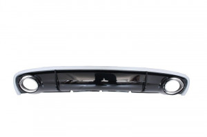 Bara Fata cu Difuzor Bara Spate si Ornamente Evacuare compatibil cu Audi A4 B8 Facelift 2012-2015 Sedan Avant RS4 Design - Img 4