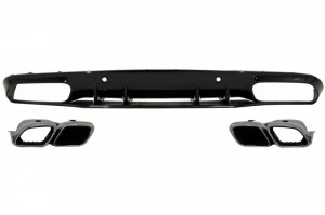 Bara Fata cu Difuzor Spate compatibil cu Mercedes C-Class A205 C205 Coupe Cabriolet 2014-2019 C63 Design - Img 4
