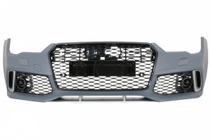 Bara Fata cu Difuzor Spate Negru si Ornamente Evacuare compatibil cu AUDI A7 4G Facelift 2015-2018 RS7 Design Only S-Line - Img 2