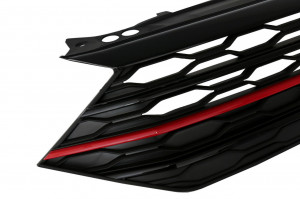 Bara fata cu Grila Centrala Insertie Rosie compatibil cu VW Jetta MK7 (2019-2021) GLI Look - Img 7