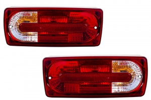 Bara Spate cu Stopuri Rosu Cristal compatibil cu Mercedes W463 G-Class (1989-2017) G63 G65 Design - Img 5