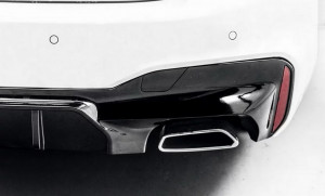 Difuzor Bara Spate compatibil cu BMW Seria 5 G30 G31 2017-> M5 Design Negru Lucios - Img 8