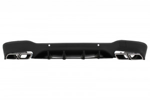Difuzor Bara Spate compatibil cu Mercedes GLC X253 SUV 2015-> GLC63 Oranamente Tobe Crom - Img 2