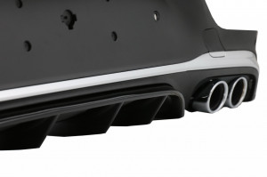 Difuzor Bara Spate compatibil cu Mercedes GLC X253 SUV 2020-> GLC43 Ornamente Tobe Crom - Img 6