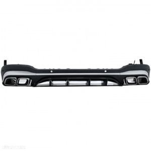 Difuzor Bara Spate compatibil cu Mercedes GLC X253 SUV 2020-> GLC63 Ornamente Tobe Crom