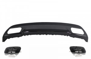 Difuzor Bara Spate cu Eleron Portbagaj si Set Stickere compatibil cu MERCEDES W176 A-Class 2012-> B-Design - Img 2