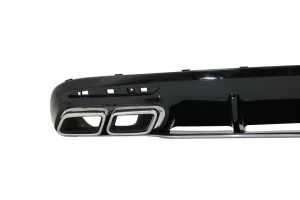 Difuzor Bara Spate cu Grila Neagra Centrala Fata compatibil cu Mercedes S-Class C217 Coupe 2014-2017 S63 GT-R Design - Img 5