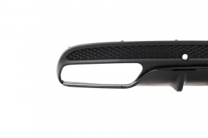 Difuzor Bara Spate cu Ornamente compatibil cu Mercedes C-Class W205 2014-2020 C63 Design Negru - Img 3