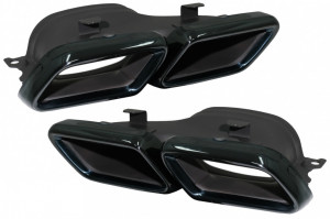Difuzor Bara Spate cu Ornamente Evacuare compatibil cu Mercedes C-Class W205 S205 2014-> C63 Design pentru Bara Standard - Img 3
