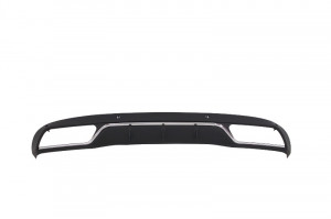 Difuzor Bara Spate cu Ornamente evacuare Mercedes C-Class W205 S205 2014-2018 C63 Design compatibil cu Bara Standard - Img 2