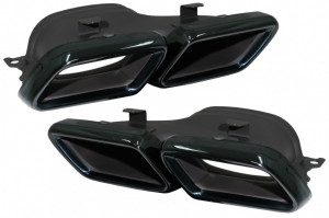 Difuzor Bara Spate cu Ornamente Evacuare Negre compatibil cu Mercedes C-Class C205 A205 Coupe Cabriolet 2014-2019 C63 Design - Img 6