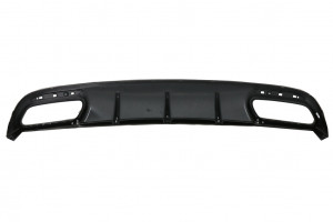 Difuzor Bara Spate cu Ornamente evacuare si Grila Centrala compatibil cu Mercedes S-Class C217 Coupe 2018-2020 S63 GT-R Design Negru Crom - Img 5