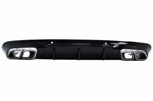 Difuzor Bara Spate cu Ornamente toba compatibil cu Mercedes CLS-Class C257 Sport Line 2018-> CLS63 Design
