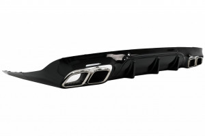 Difuzor Bara Spate cu Ornamente toba compatibil cu Mercedes CLS-Class C257 Sport Line 2018-> CLS63 Design - Img 3