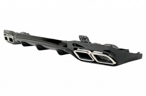 Difuzor Bara Spate cu Ornamente Toba Crom compatibil cu Mercedes E-Class W213 Sport Line 2016-2019 E63 Design - Img 2
