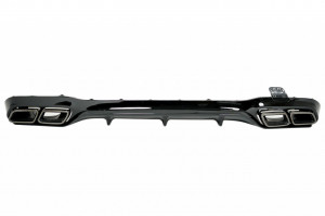 Difuzor Bara Spate cu Ornamente Toba Negre compatibil cu Mercedes E-Class W213 Sport Line 2016-2019 E63 Design