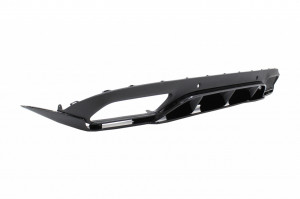 Difuzor Bara Spate cu Ornamente tobe compatibil cu MERCEDES C-Class C205 A205 Coupe Cabriolet 2014-2019 C63 Edition 1 Design Negru - Img 4
