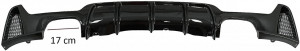 Difuzor Bara Spate Evacuare Dubla compatibil cu BMW Seria 4 F32 F33 F36 2013-2019 Negru Lucios - Img 3