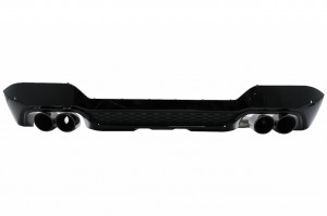 Difuzor Bara Spate Evacuare Dubla cu Ornamente evacuare compatibil cu BMW X3 G01 2018-2020 M Design Negru Lucios