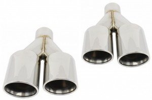 Difuzor Bara Spate Evacuare Dubla Ornamente Tobe compatibil cu BMW Seria 3 F30 F31 2011-> M Performance Sport Design - Img 6