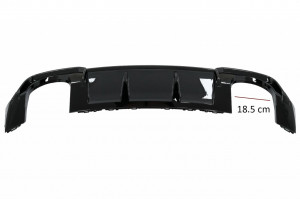 Difuzor Bara Spate Negru Lucios compatibil cu Audi A3 8V Facelift (2016-2019) Sedan Cabrio RS3 Design doar pentru bara S-Line - Img 3