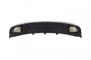 Difuzor Bara Spate si Ornamente Evacuare compatibil cu Audi A4 B8 Pre Facelift 2007-2011 cu Grila Centrala RS Desing Negru Lucios - Img 5