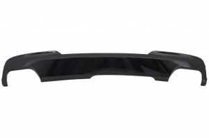 Difuzor de aer cu Evacuare Dubla Negru Lucios si Ornamente compatibil cu BMW F10 F11 Seria 5 2011-2017 M-Technik 550i Design - Img 2