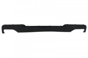 Difuzor de aer cu Evacuare Dubla Negru Lucios si Ornamente compatibil cu BMW F10 F11 Seria 5 2011-2017 M-Technik 550i V8 LCI Look - Img 3