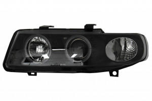 Faruri compatibile cu SEAT Leon, Seat Toledo 1999-2004 Angel Eyes Black - Img 3