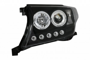Faruri compatibile cu TOYOTA Land Cruiser FJ200 2008-2012 Facelift 2012 Look Negru - Img 4