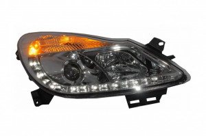 Faruri D-LITE compatibil cu OPEL Corsa D 2006-> DRL Crom - Img 4