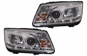 Faruri DAYLIGHT compatibile cu VW BORA 1998-2005 Crom