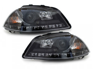 Faruri DAYLINE compatibil cu Seat Ibiza 6L 2002-2008 Negru - Img 2