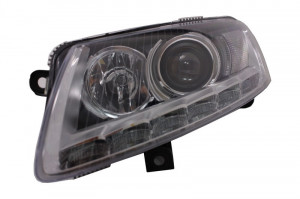 Faruri DRL Xenon compatibil cu Audi A6 C6 4F 2004-2008 Fara AFS Chrome - Img 4