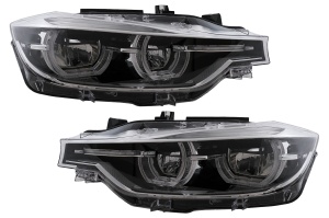 Faruri Full LED Angel Eyes compatibil cu BMW Seria 3 F30 F31 Sedan Touring 2011-up