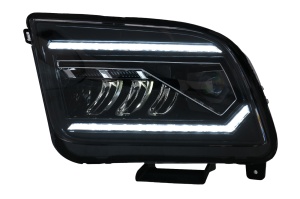 Faruri Full LED compatibil cu Ford Mustang V Pre-Facelift 2005-2009 Negru cu Semnal Dinamic Secvential - Img 2