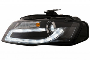 Faruri LED compatibil cu Audi A4 B8 8K 2008-2011 Facelift Light Bar Design Lumina De Zi LED DRL - Img 3