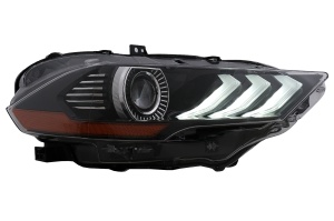 Faruri LED compatibil cu Ford Mustang Facelift (2018-2023) Negru Semnal Dinamic RGB DRL - Img 2