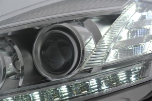 Faruri LED compatibil cu Mercedes W221 S-Class 2005-2009 Facelift Look LHD - Img 3