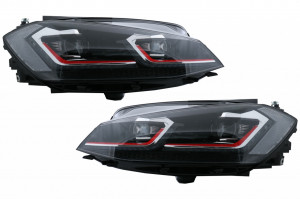 Faruri LED compatibil cu VW Golf 7.5 VII 2017-> GTI Look cu Semnal Dinamic