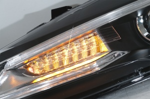 Faruri LED compatibil cu VW Polo MK5 6R 6C 61 (2011-2017) RHD Devil Eye Look - Img 3