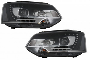 Faruri LED Dayline compatibil cu VW Transporter T5 2010-2015 Xenon Look