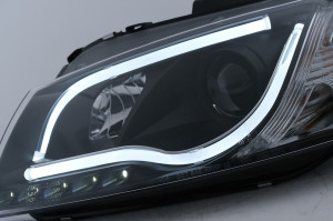 Faruri LED DRL compatibil cu Audi A3 8P 2003-2008 Negru - Img 3
