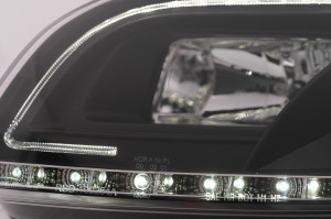 Faruri LED DRL compatibil cu Audi A4 B7 2004-2008 DAYLIGHT Negru - Img 4