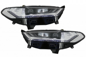 Faruri LED DRL compatibil cu Ford Mondeo MK5 2013-2016 Semnalizare Secventiala Crom