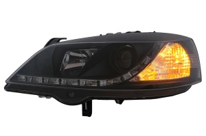 Faruri LED DRL compatibil cu Opel Astra G 1997-2004 Negru - Img 4