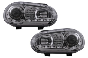 Faruri LED DRL compatibil cu VW Golf IV 4 1997-2003 Crom