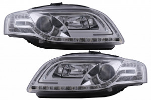 Faruri LED Tube Light compatibil cu Audi A4 B7 2004-2008 Crom
