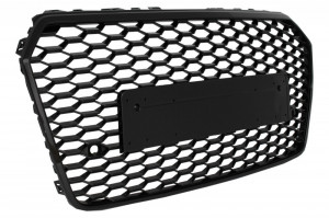 Grila Bara Fata compatibil cu AUDI A7 4G Facelift 2015-2017 RS7 Design Negru Lucios - Img 2