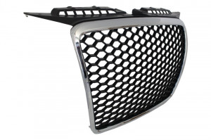 Grila Centrala compatibil cu AUDI A3 8P 2004-2007 RS Design Negru/Crom - Img 2